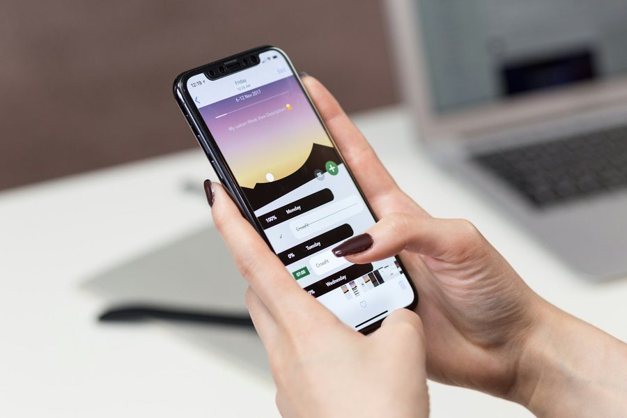 Person using a phone
